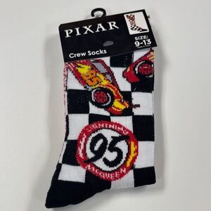 Pixar Lightning McQueen Crew Socks